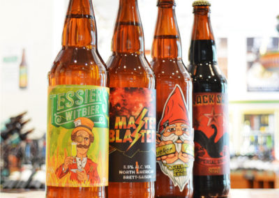 Seasonal releases beer bottles