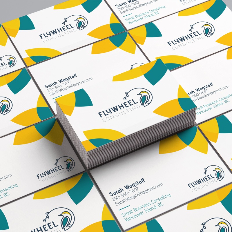 Flywheel Consulting Business Cards mockup